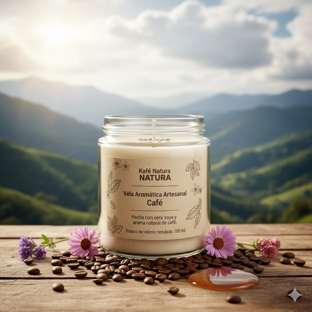 Vela aromática de café